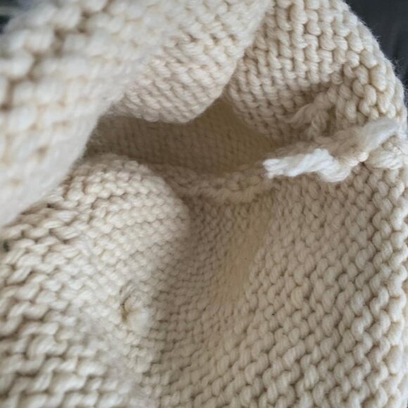 Homemade Cream Knit Hat - Picture 3 of 3